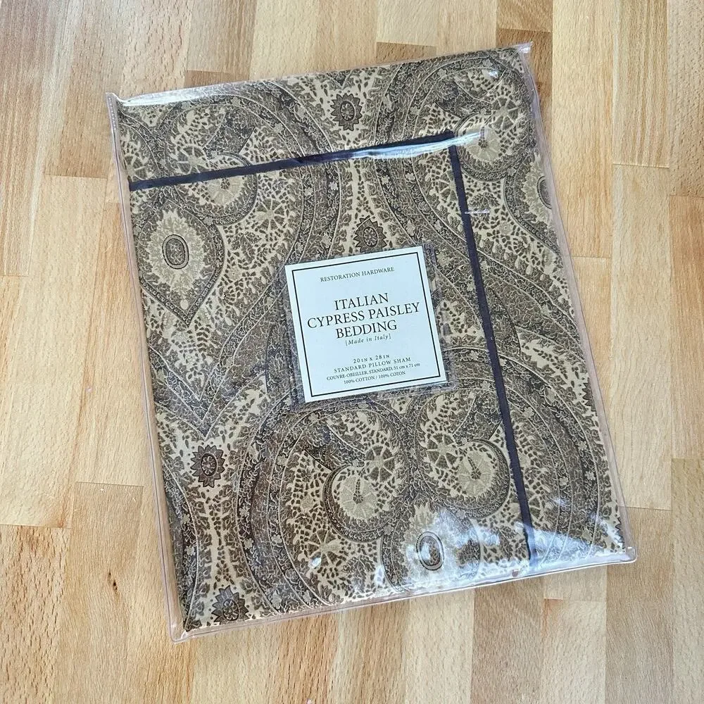 SINGLE NEW Restoration Hardware Italian Cypress Paisley Standard Pillow Sham